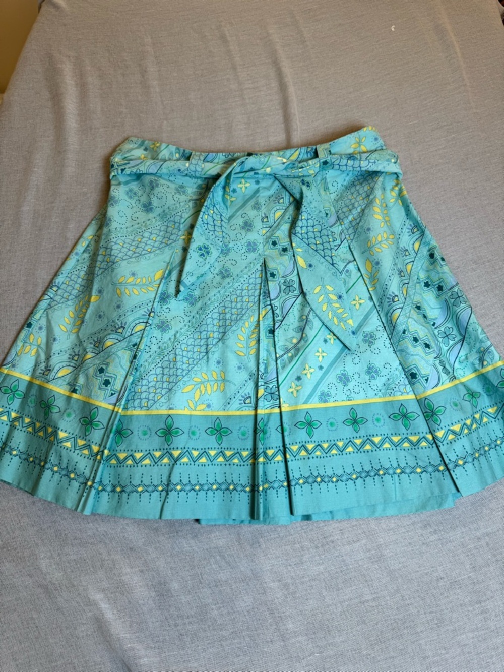 Cotton Print Midi Skirt Size 16P Cottagecore Fairycore Boho Coquette Festival